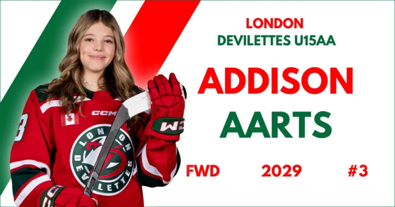 Addison Aarts hockey player profile feature image for The Hockey Observer.