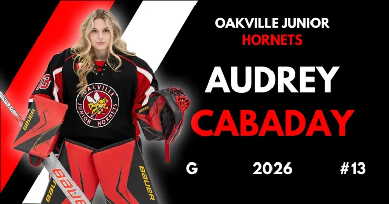 Audrey Cabaday hockey player profile feature image for The Hockey Observer.