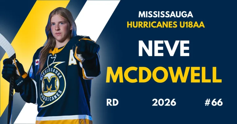 Neve McDowell hockey player profile feature image for The Hockey Observer.