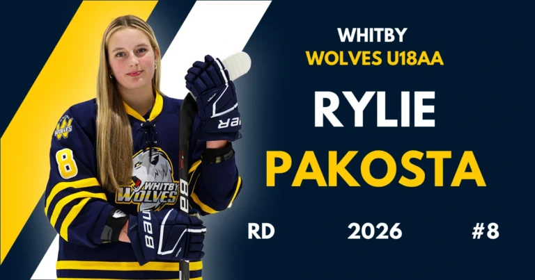 Rylie Pakosta hockey player profile feature image for The Hockey Observer.