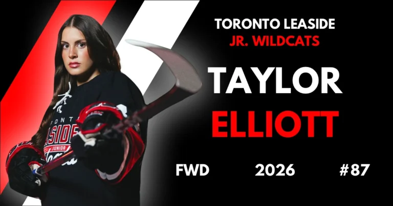 Taylor Elliott hockey player profile feature image for The Hockey Observer.