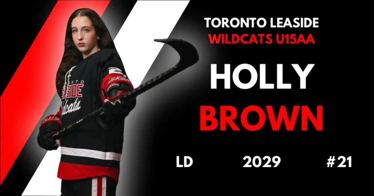 Holly Brown hockey player profile feature image for The Hockey Observer.