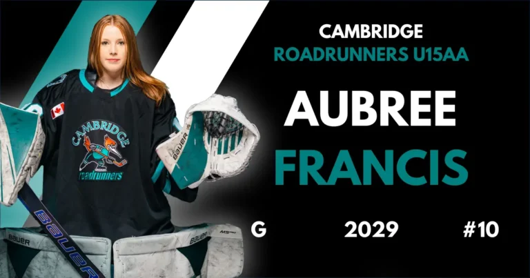 Aubree Francis player profile feature image for The Hockey Observer