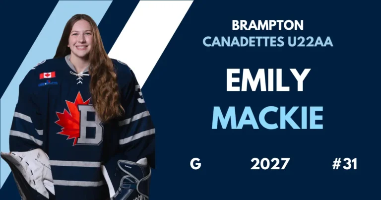 Emily Mackie hockey profile feature image for The Hockey Observer