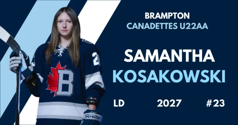 Samantha Kosakowski hockey profile feature image for The Hockey Observer