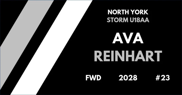 Ava Reinhart hockey profile feature image for The Hockey Observer