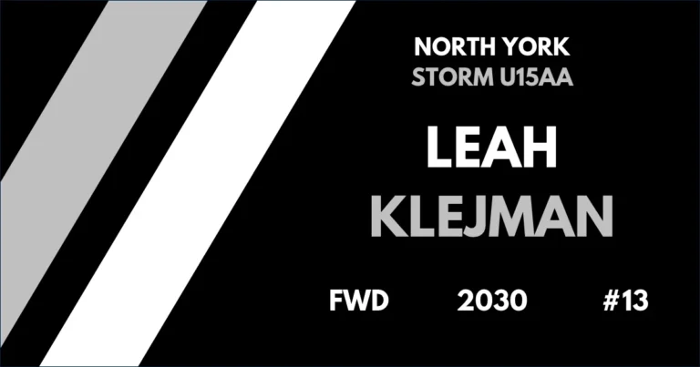 Leah Klejman hockey profile feature image for The Hockey Observer